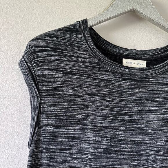 Cloth & Stone Heathered Gray/Black Dress - Picture 3 of 6